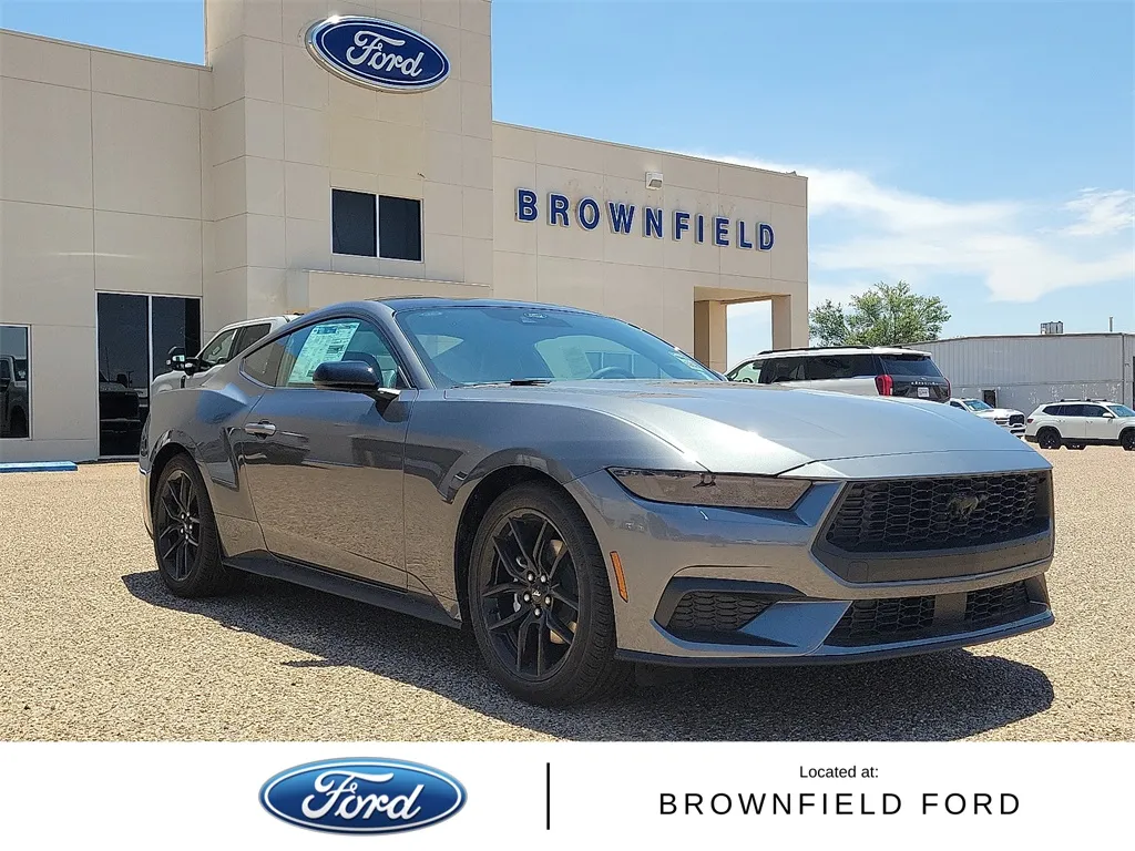 Gray 2025 Ford Mustang EcoBoost for sale in Brownfield, TX