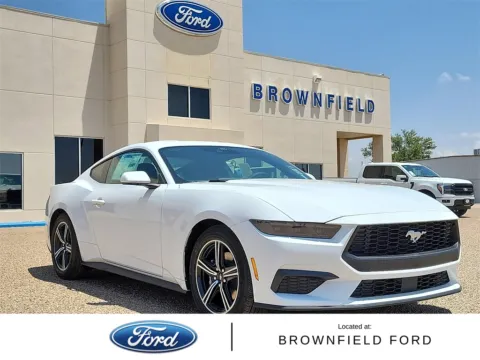 White 2025 Ford Mustang EcoBoost for sale in Brownfield, TX