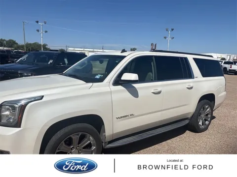 White 2015 GMC Yukon XL SLT 1500 for sale in Brownfield, TX