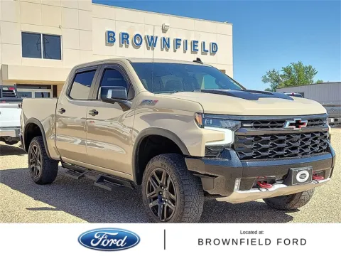Beige 2023 Chevrolet Silverado 1500 ZR2 for sale in Brownfield, TX