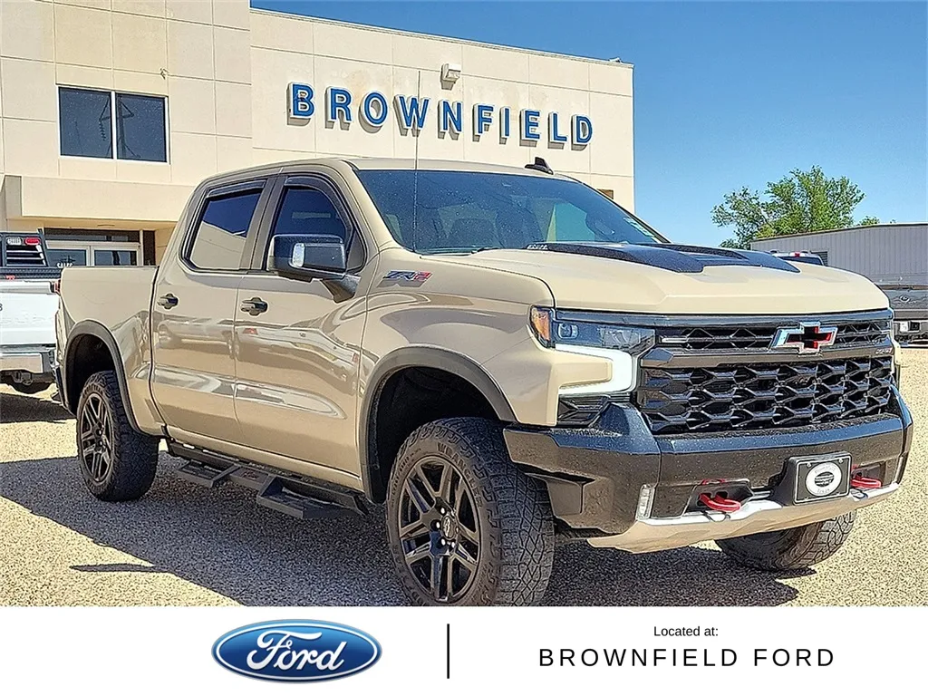 Beige 2023 Chevrolet Silverado 1500 ZR2 for sale in Brownfield, TX