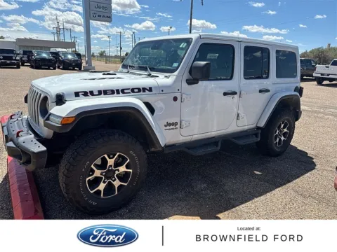 White 2020 Jeep Wrangler Unlimited Rubicon for sale in Brownfield, TX