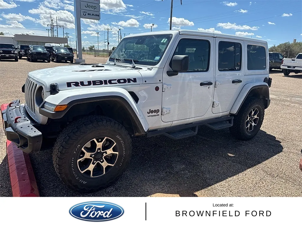 White 2020 Jeep Wrangler Unlimited Rubicon for sale in Brownfield, TX