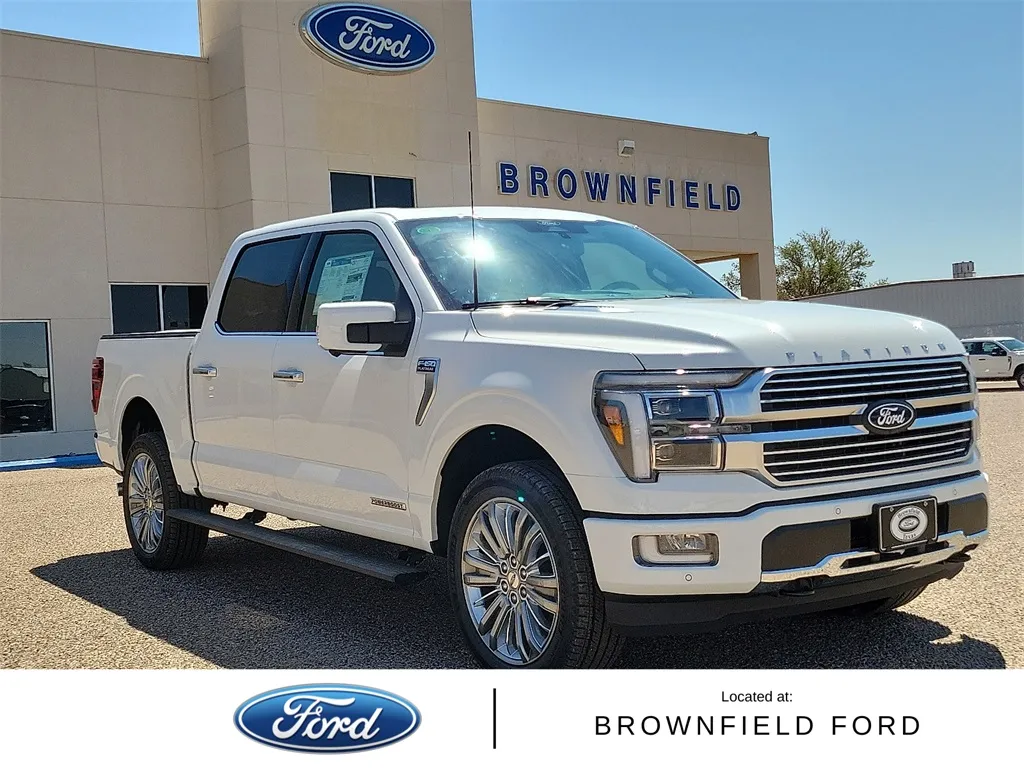 White 2025 Ford F-150 Platinum for sale in Brownfield, TX