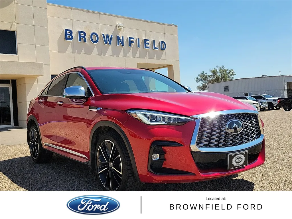 Red 2022 INFINITI QX55 ESSENTIAL for sale in Brownfield, TX