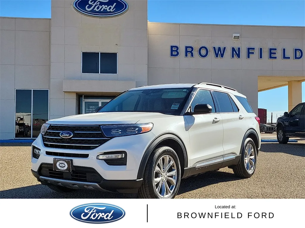 White 2022 Ford Explorer XLT for sale in Brownfield, TX