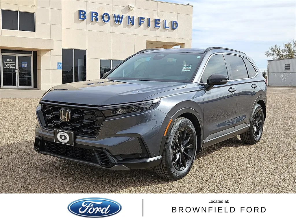 Gray 2024 Honda CR-V Hybrid Sport-L for sale in Brownfield, TX