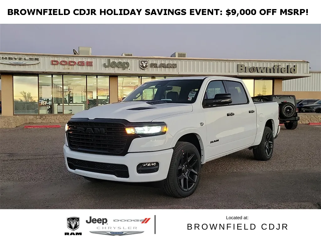White 2026 Ram 1500 Laramie for sale in Brownfield, TX