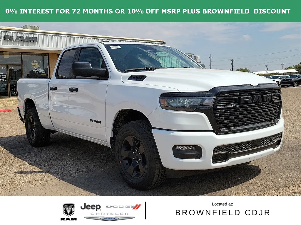 White 2025 Ram 1500 Tradesman for sale in Brownfield, TX