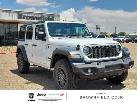 White 2025 Jeep Wrangler Sport S for sale in Brownfield, TX
