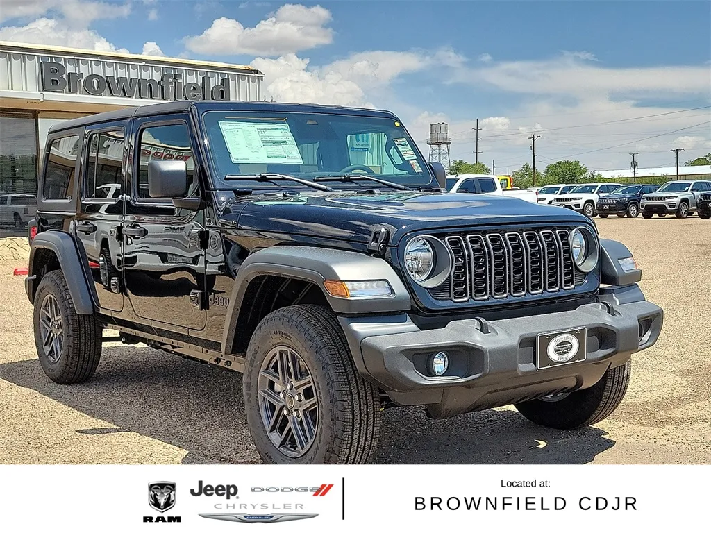 Black 2025 Jeep Wrangler Sport S for sale in Brownfield, TX