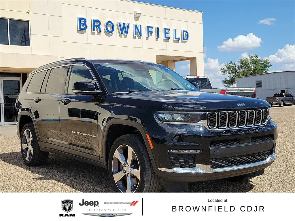 Black 2022 Jeep Grand Cherokee L Limited for sale in Brownfield, TX