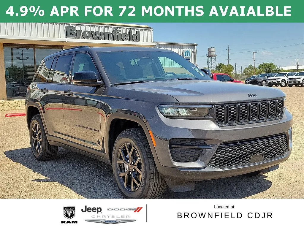 Gray 2025 Jeep Grand Cherokee Altitude X for sale in Brownfield, TX