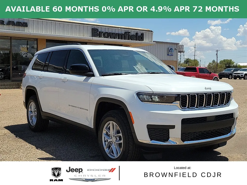White 2025 Jeep Grand Cherokee L Laredo for sale in Brownfield, TX