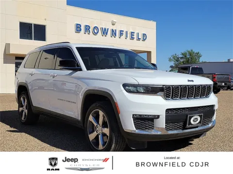 White 2021 Jeep Grand Cherokee L Limited for sale in Brownfield, TX