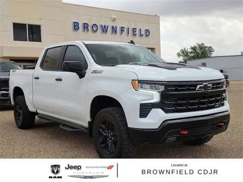White 2023 Chevrolet Silverado 1500 LT Trail Boss for sale in Brownfield, TX