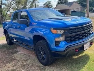 Blue 2024 Chevrolet Silverado 1500 Custom Trail Boss for sale in Brownfield, TX