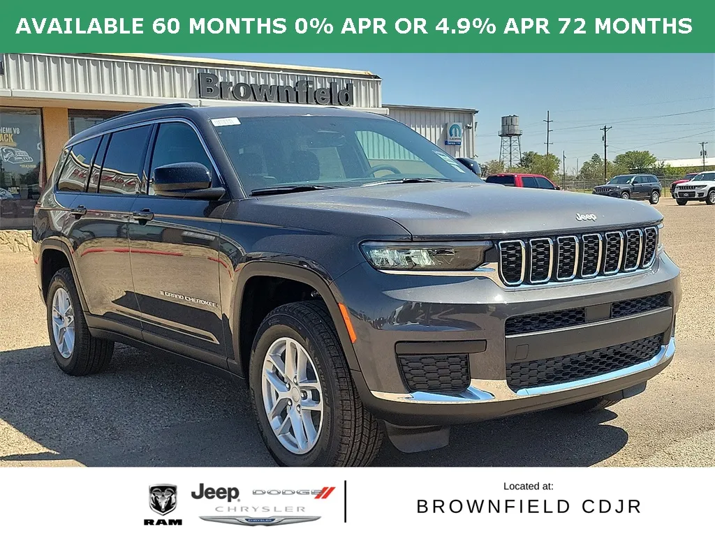 Gray 2025 Jeep Grand Cherokee L Laredo for sale in Brownfield, TX