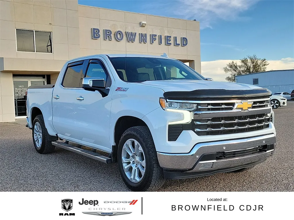 White 2022 Chevrolet Silverado 1500 LTZ for sale in Brownfield, TX
