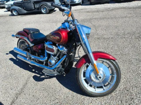 Red 2023 Harley-Davidson FLFBSANV 120th Anniversary Fat Boy for sale in Albuquerque, NM