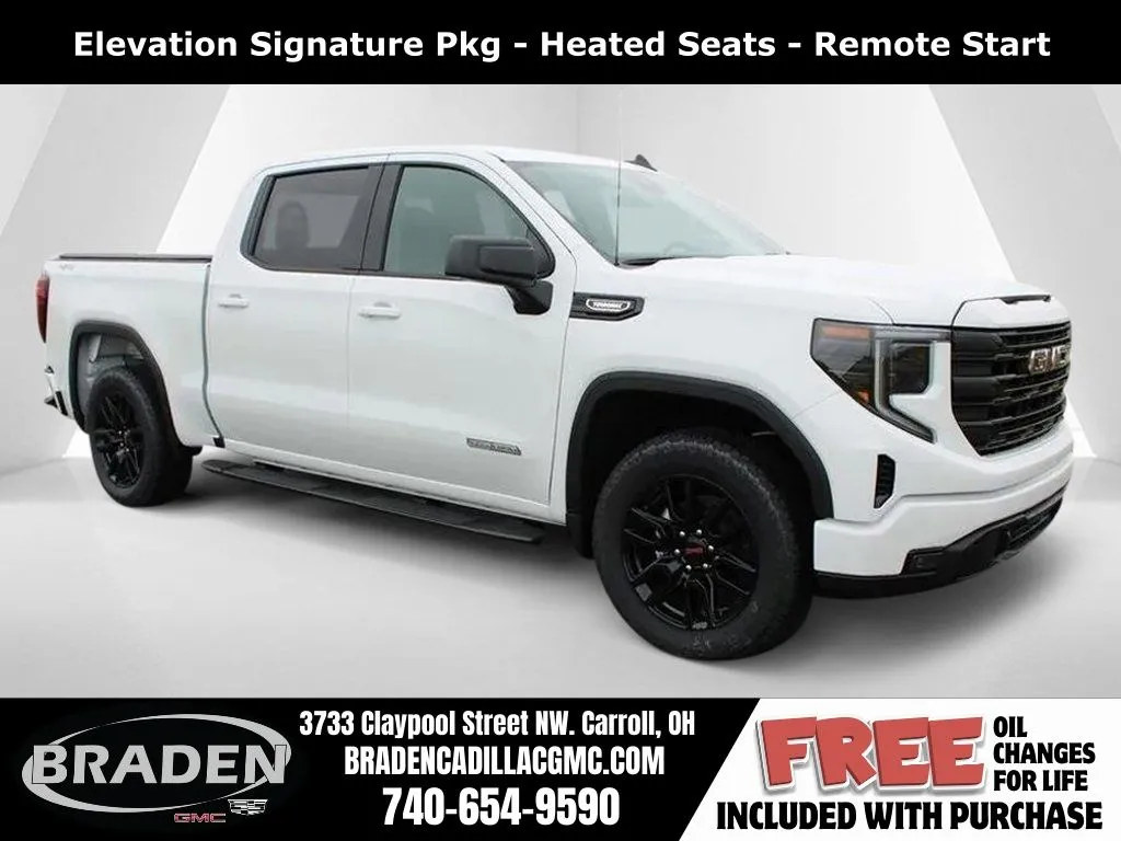 White 2026 GMC Sierra 1500 Elevation for sale in Carroll, OH