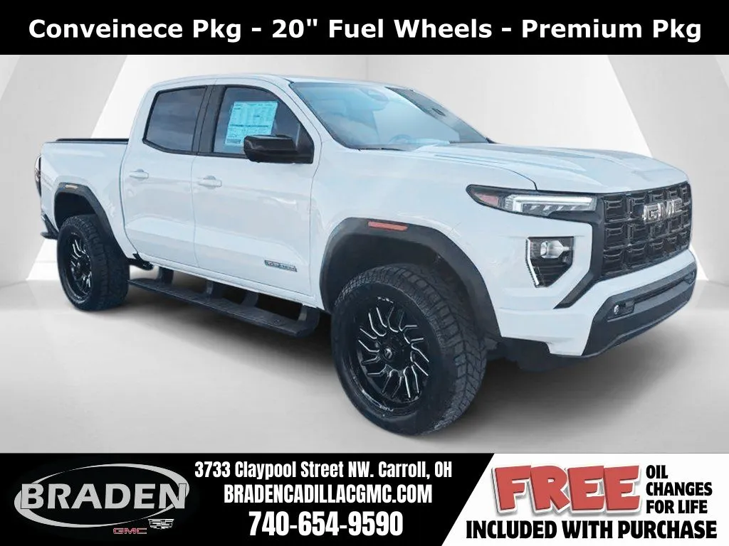 White 2026 GMC Canyon Elevation for sale in Carroll, OH