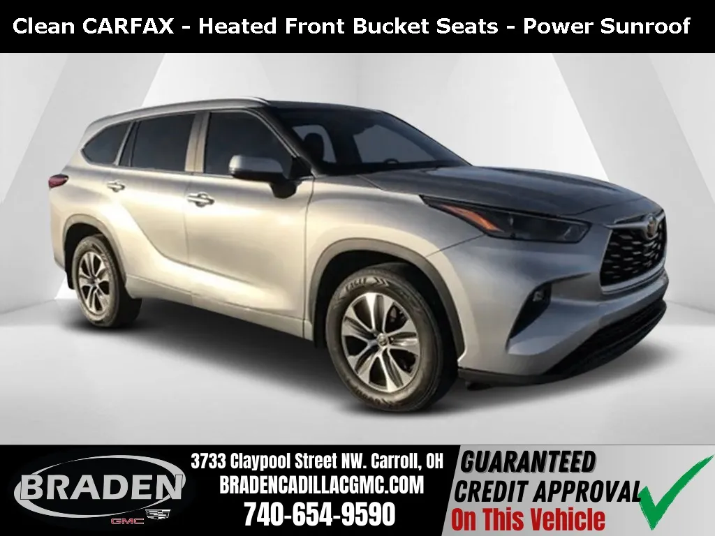 Silver 2023 Toyota Highlander XLE for sale in Carroll, OH