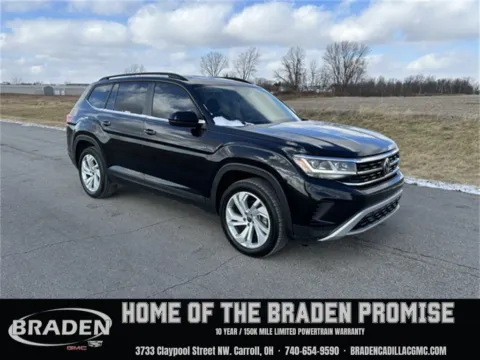Black 2021 Volkswagen Atlas 3.6L V6 SE w/Technology for sale in Carroll, OH