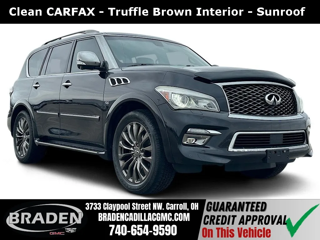 Black 2016 INFINITI QX80 Limited for sale in Carroll, OH