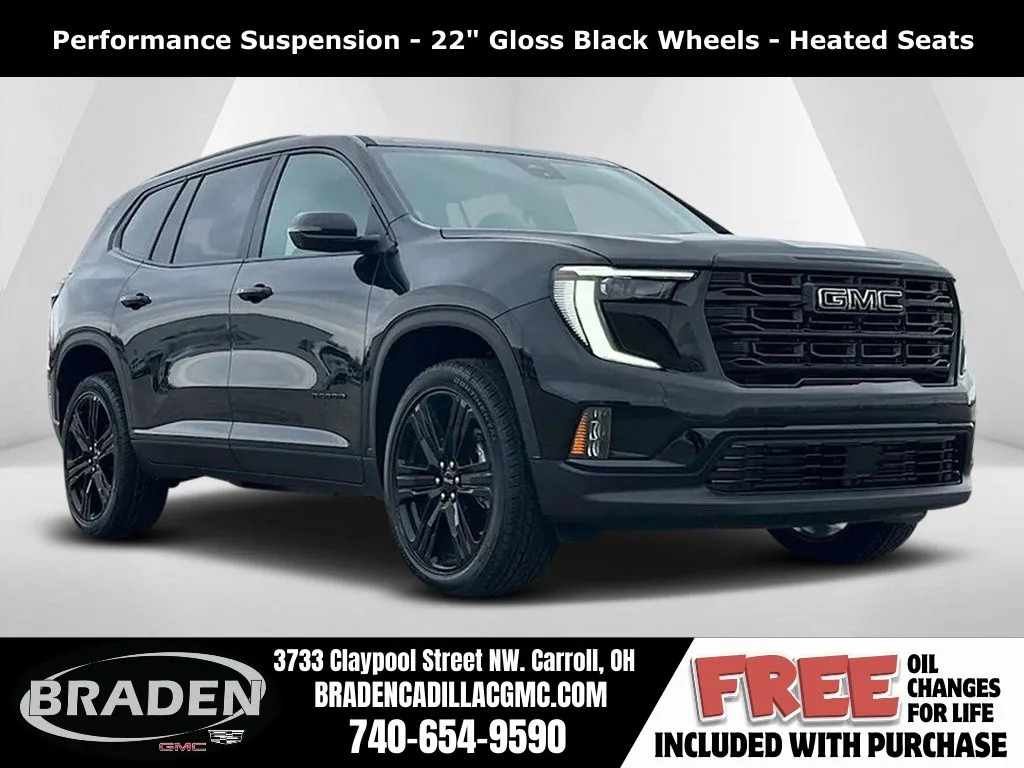 Black 2026 GMC Acadia Elevation for sale in Carroll, OH