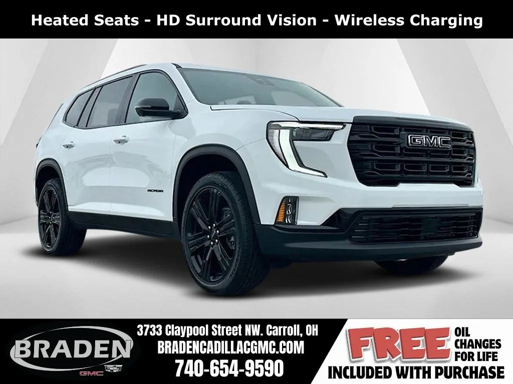 White 2026 GMC Acadia Elevation for sale in Carroll, OH