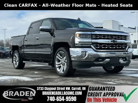 Black 2016 Chevrolet Silverado 1500 LTZ for sale in Carroll, OH