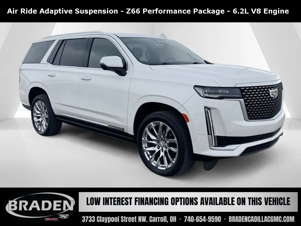 White 2021 Cadillac Escalade Premium Luxury for sale in Carroll, OH