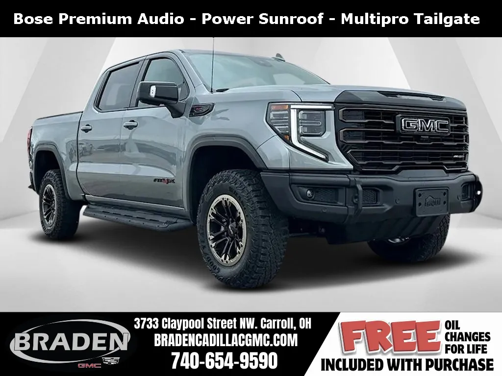 Gray 2026 GMC Sierra 1500 AT4X for sale in Carroll, OH