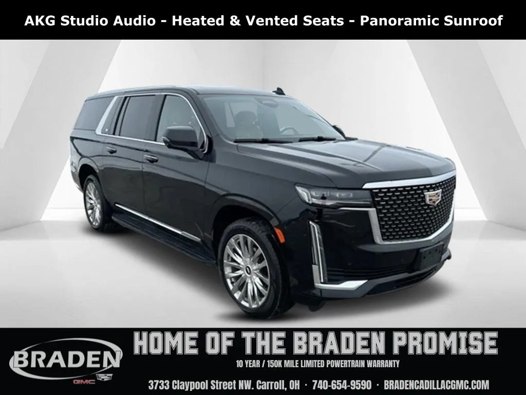 Black 2021 Cadillac Escalade ESV Premium for sale in Carroll, OH