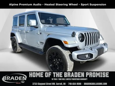 Silver 2022 Jeep Wrangler Unlimited Sahara High Altitude for sale in Carroll, OH