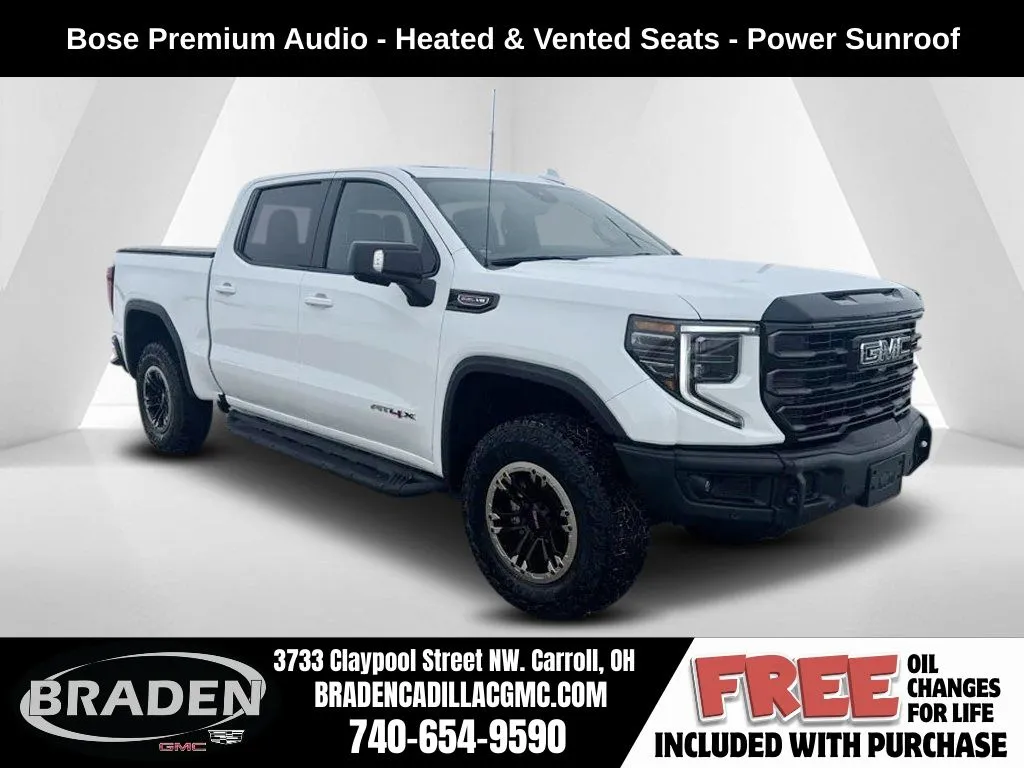 White 2026 GMC Sierra 1500 AT4X for sale in Carroll, OH