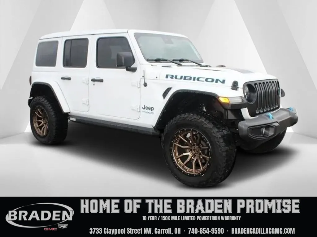 White 2022 Jeep Wrangler Unlimited Rubicon 4xe for sale in Carroll, OH