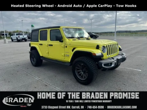 Yellow 2023 Jeep Wrangler Sahara for sale in Carroll, OH