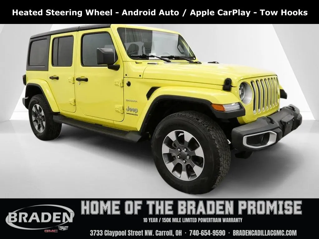 Yellow 2023 Jeep Wrangler Sahara for sale in Carroll, OH
