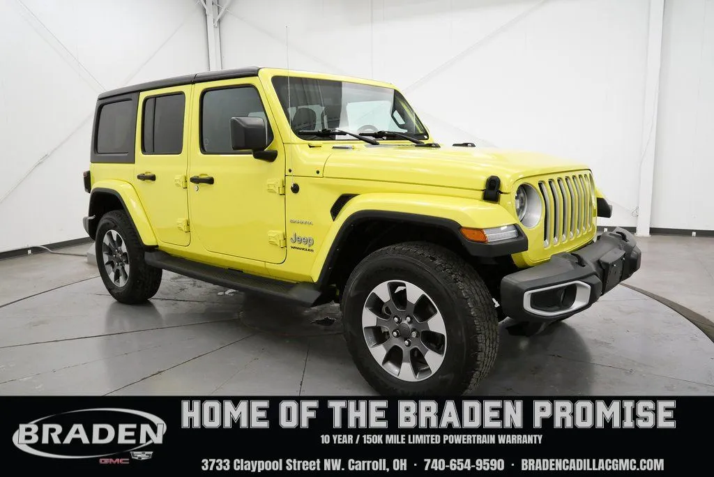 Yellow 2023 Jeep Wrangler Sahara for sale in Carroll, OH