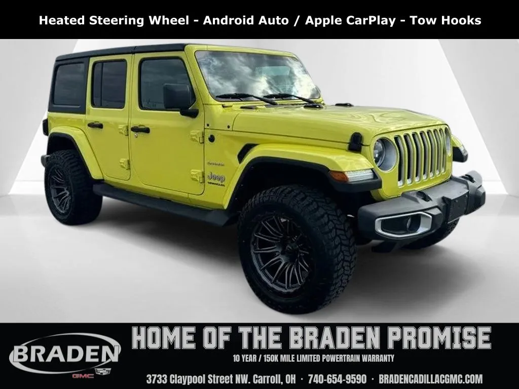 Yellow 2023 Jeep Wrangler Sahara for sale in Carroll, OH