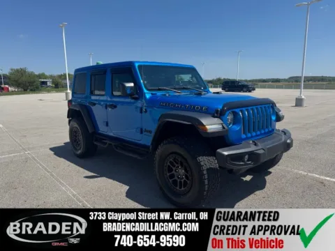 Blue 2022 Jeep Wrangler Unlimited High Tide for sale in Carroll, OH