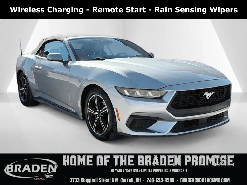 Silver 2024 Ford Mustang EcoBoost Premium for sale in Carroll, OH