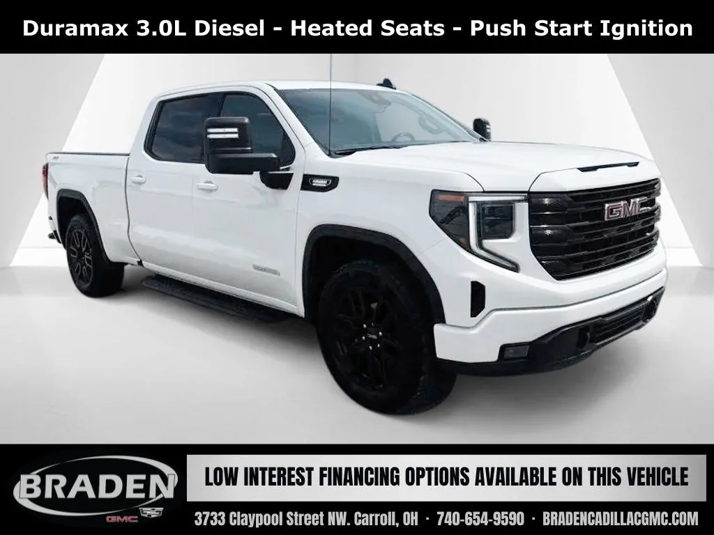White 2023 GMC Sierra 1500 Elevation for sale in Carroll, OH