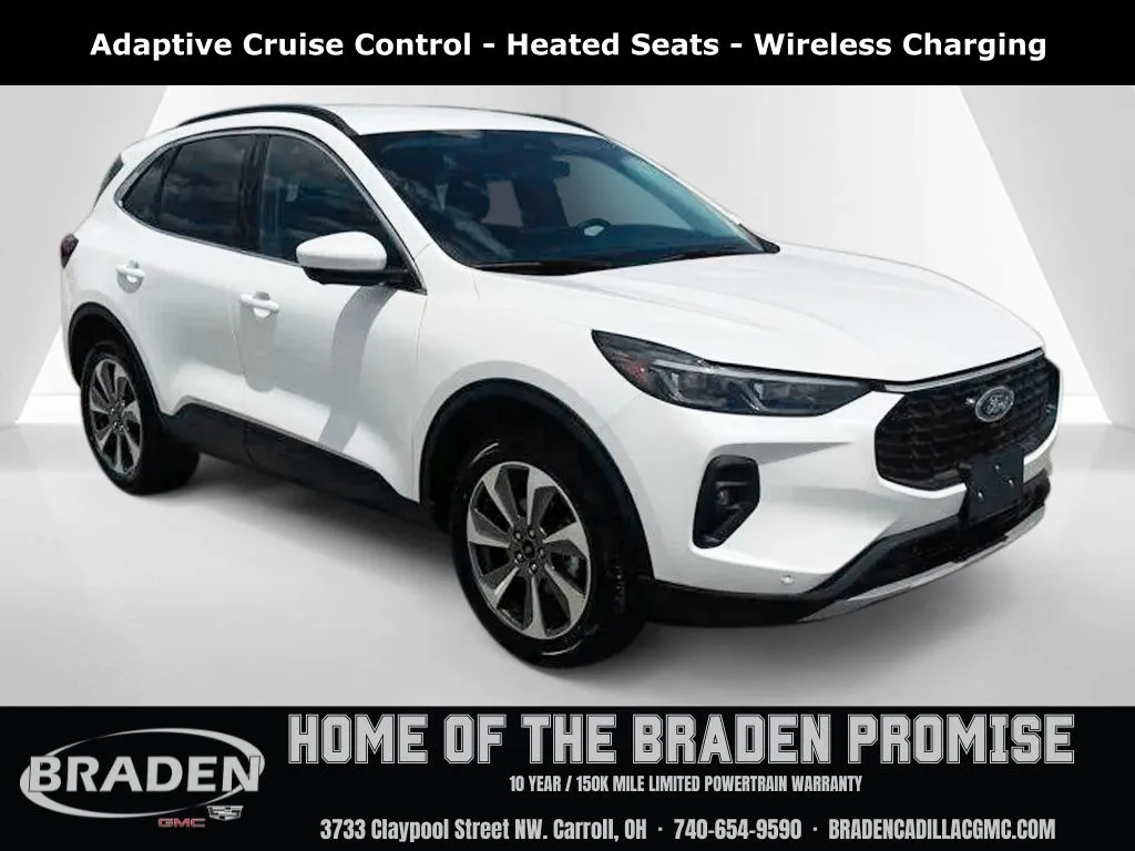 White 2024 Ford Escape Platinum for sale in Carroll, OH