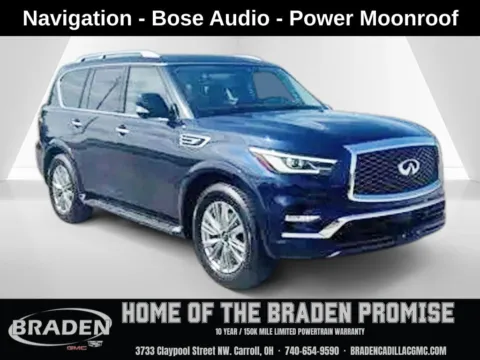 Blue 2024 INFINITI QX80 LUXE for sale in Carroll, OH