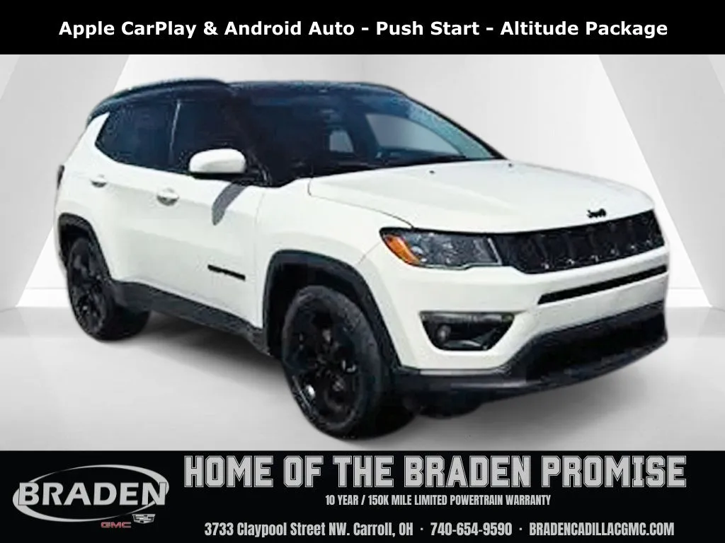 White 2021 Jeep Compass Latitude for sale in Carroll, OH