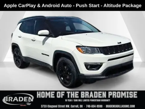 White 2021 Jeep Compass Latitude for sale in Carroll, OH