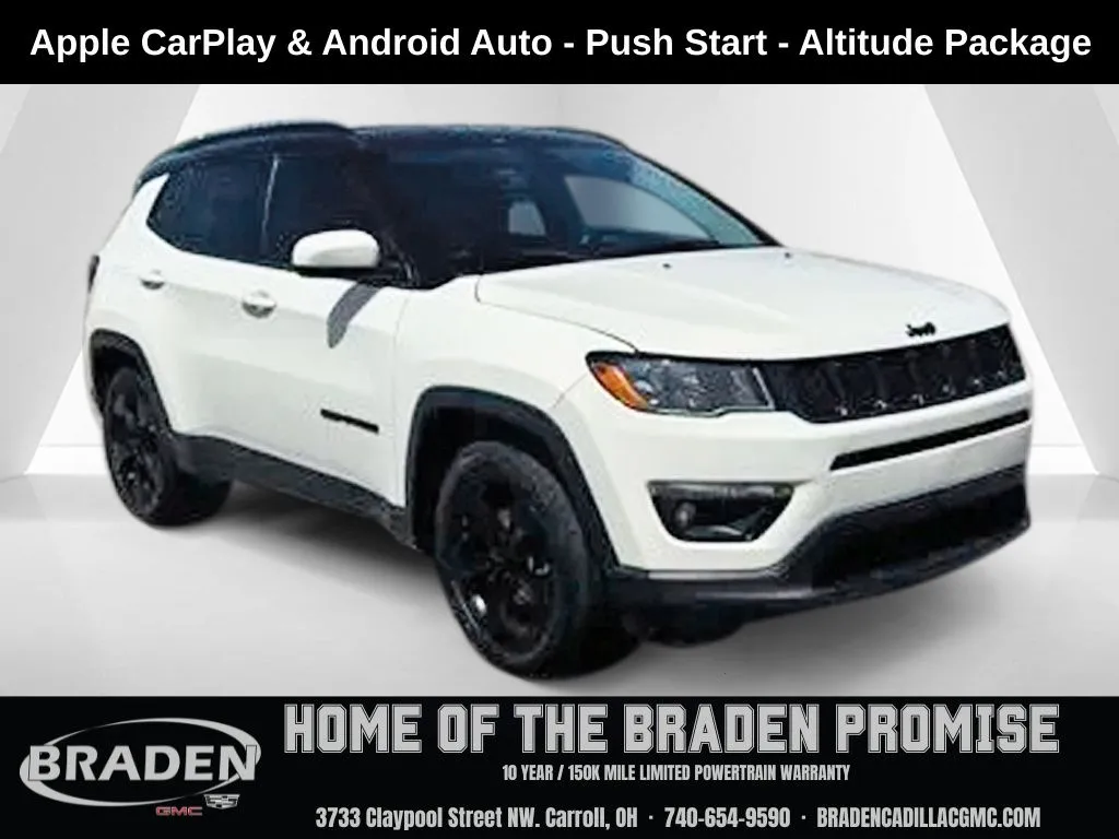 White 2021 Jeep Compass Latitude for sale in Carroll, OH